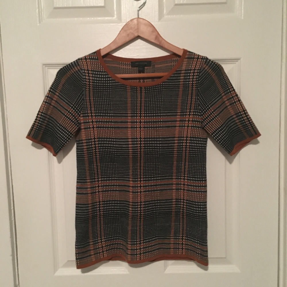 ANN TAYLOR Plaid Knit